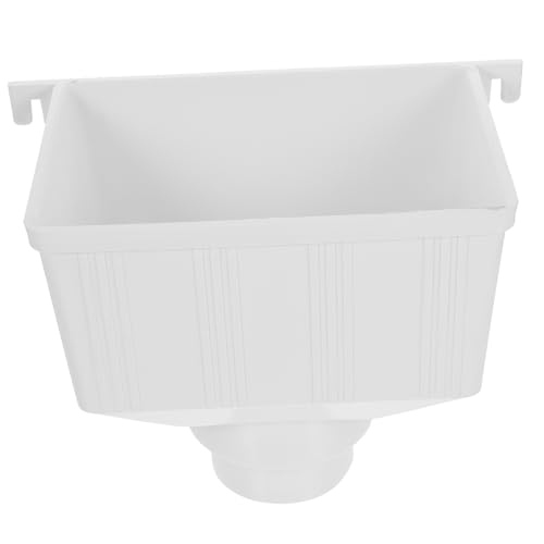 NUOBESTY Rain Gutter Downspout Diverter PVC Pipe Connector 110mm x 75mm Rainwater Collection Funnel Compatible UK Rainwater Systems