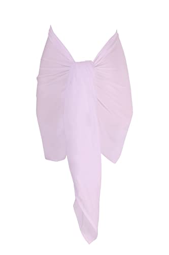 Kids Mini Solid Fringeless Swimsuit Cover-Up Sarong in Ultra Light Pink