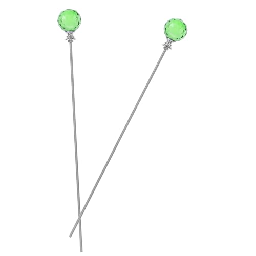 HAMPPLIES 2 Stück Kristall Gartenstecker mit Kugel-Design und...