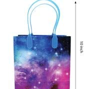 Tinymills Galaxy Outer Space Party Favor Treat Bags With Handles, Planet Space Solar System Candy Bags For Birthday Party, Party Supply Decorations Pack Of 12 #TOP2
