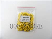 Davitu 100pcs/Lot E7506 20 AWG 0.75mm2 Insulated Cord End Terminal Wire Ferrules VE7506 - (Color: Yellow)
