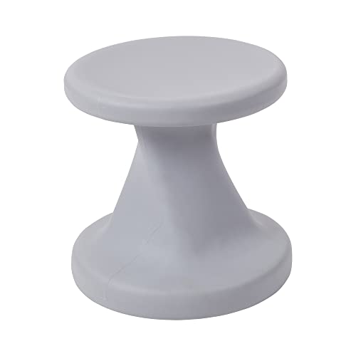 Image of ECR4Kids Twist Active Wobble Stool, 14in Seat Height, Classroom Furniture, Light Grey