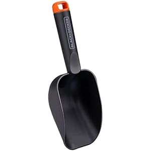 BLACK+DECKER Tuinschep – ronde uitvoering – diepe bodem – 28,5 cm – zwart