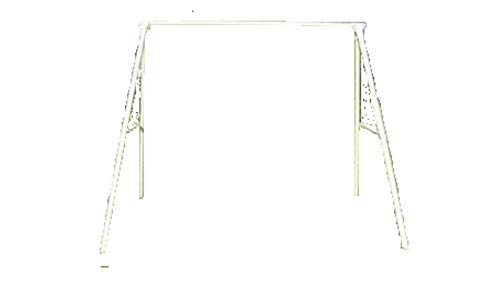 Flexible Flyer Lawn Swing Frame (Swing not Included), White