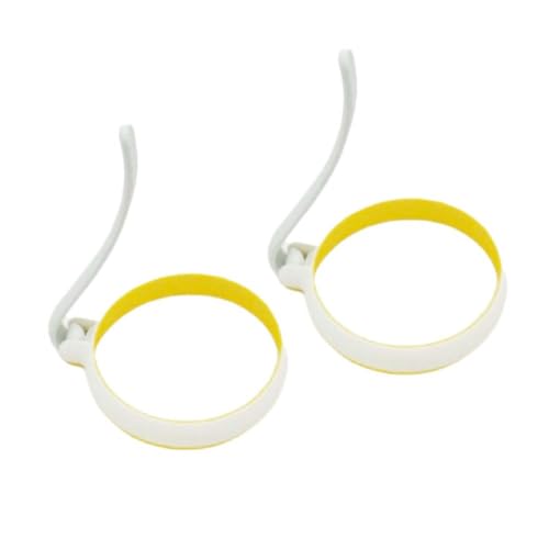 Juego de anillos de silicona para huevos fritos, paquete de 2 anillos de silicona para huevos, molde antiadherente de 4 pulgadas, molde redondo para cocinar huevos P