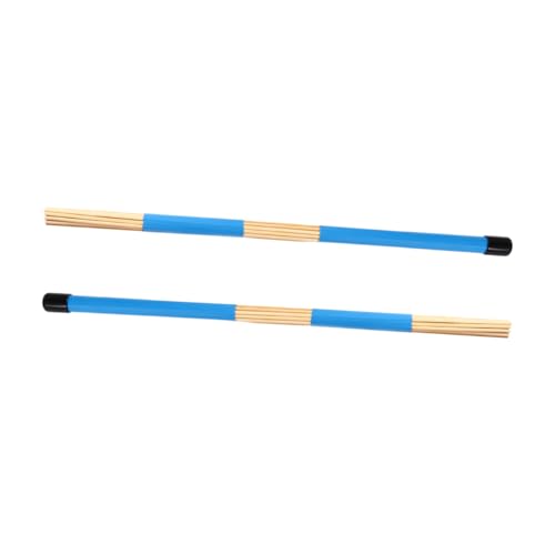 Baquetas de pincel de batería Jazz de madera VICASKY, mango cómodo, diseño duradero, color azul miniatura 1