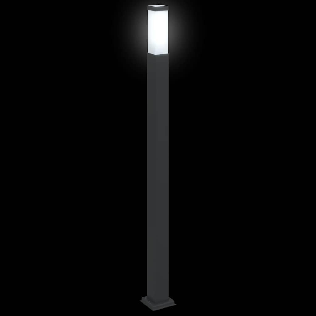 Lampy słupkowe 3 sztuki 110 cm czarne IP44 oświetlenie zewnętrzne stal