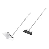 Abaodam Juego Compacto de Escoba y Recogedor para Limpieza Diaria, Cepillos Finos para Suelos y Superficies, Apto para Uso en Cocina y Baño