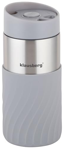 Klausberg KB-7630 Gobelet isotherme de voyage en acier inoxydable 18/8 Gris 300 ml