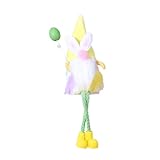 TEMOOUES イースターバニー 装飾ノーム 長脚 座るぬいぐるみ ホリデーデコレーション用 イースターバニーの置物