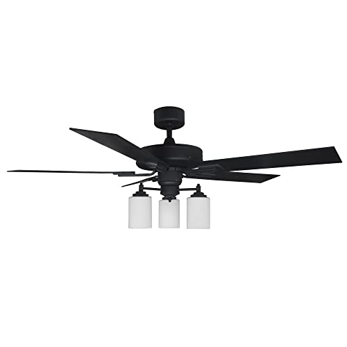 Image of Design House Aubrey Ceiling Fan, 52 inch, Satin Nickel