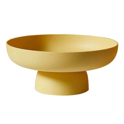 Cabilock Fruit Basket Fruit Bowl for Kitchen Counter Fruit Holder Kitchen Table Decor Home Fruit Draining Basket Large Bowls for Breads Yellow Wedding Decor