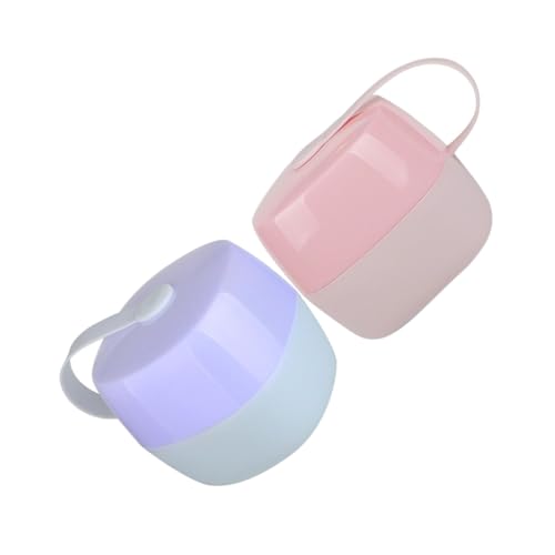 SUPVOX 1set Portable Storage Boxes Wide Mouth Cases for Easy Access for Diaper Bags Home The Go Use Purple Pink 2pcs
