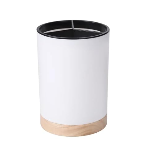 KFGISD, Portacuchillos Portautensilios Cubeta de almacenamiento de vajilla de cocina Plástico desmontable,Cubertero(White)