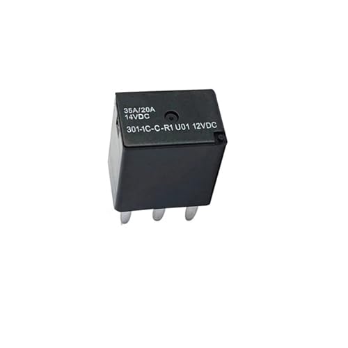 Relé automotriz 12VDC 301-1C-C-R1 repuesto electromecánico 5 pines 35A