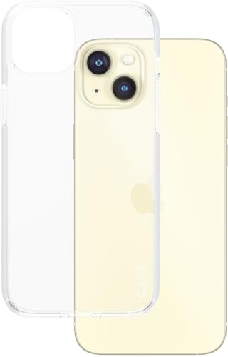 PanzerGlass Care by Flagship Coque Transparent Urban Combat avec Cadre Transparent iPhone 15 Plus