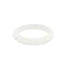 QALO Women's Rubber Silicone Ring, Stackable Twist Rubber Wedding Band, Breathable, Durable Engagement Silicone Ring, 3.3mm Wide 2mm Thick, White Quartz, Size 6