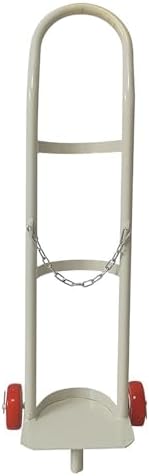 Tall Steel Cylinder Trolley with Wheels - Rolling Tank Holder Rack for & Welding Gas STO, Indoor & Outdoor Use, Aluminium Design(110cm)