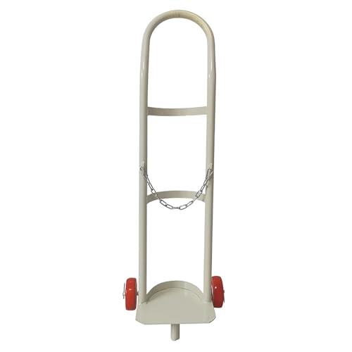 Genérico Carro con Ruedas para bombonas de oxígeno, Soporte de 95 cm de Altura para Botellas de Gas de Soldadura con Cadenas de Seguridad para bombonas de oxígeno y acetileno, diseño Robusto y durade