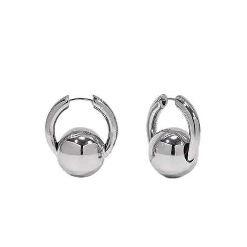 Boucles d'oreilles élégantes de personnalité et pendentif sphérique contre la monotonie