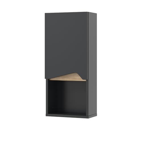 Vicco Badschrank Anthrazit Marelle 30x67x17 cm - Der hängende Badezimmerschrank, Grifflose Fronten für eine Moderne Optik Vicco Badschrank Anthrazit Marelle 30x67x17 cm - Der hängende Badezimmerschrank, Grifflose Fronten für eine Moderne Optik