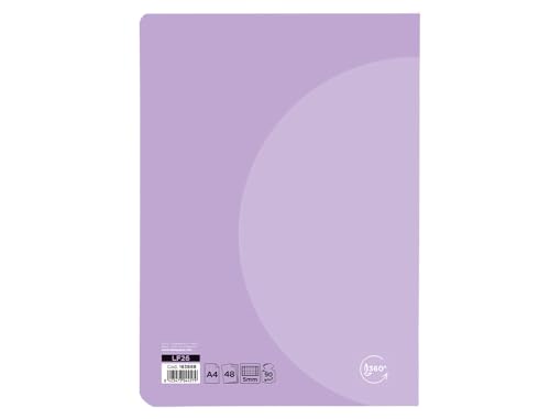 Liderpapel 360 Plastic Cover Notebook A4 48 Sheets 90 g/m2 5 mm with Double Margin Pastel Colours, Assortments - Image 4