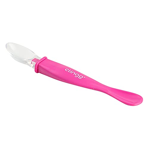 Clingo Colher Silicone Ponta Dupla Colors Rosa Rosa