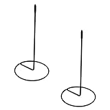 STOBOK 2個 札入れ キッチンチケットホルダー レジスタ レシートホルダースパイク 小切手帳 紙ピンホルダー 文房具 切符刺し屋 レストランのチケットスタバー ステンレス鋼 Black