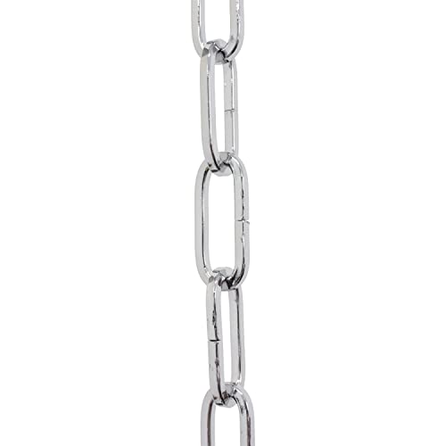 Image of RCH Hardware CH-S62-40-PC-10 Steel Chandelier Chain, Polished Chrome (10 Feet)