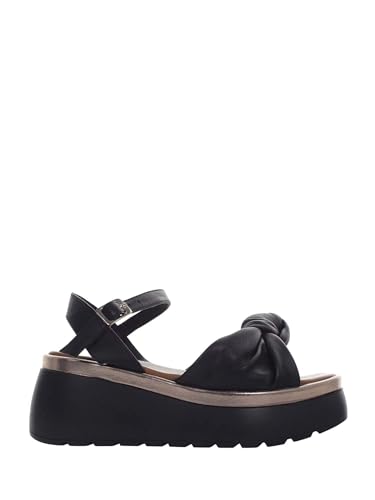 Sandales compensées noires Lumberjack Swh1406 001 B01 pour femme