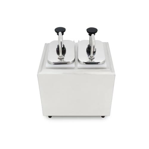 Dispensador De Salsa Comercial De 2 Cubos, Bomba Dosificadora De Condimentos, Llenadora De Salsa De Chocolate Y Mermelada Con Cabezal De Bomba.,Sin goteo