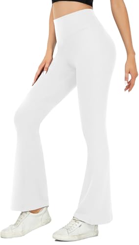 ACTINPUT Yogahose Damen Schlaghose Blickdicht Flared Leggings Bootleg Sporthose Bootcut Jogginghose Fitnesshose Jazzpants(Weiß,S) ACTINPUT Yogahose Damen Schlaghose Blickdicht Flared Leggings Bootleg Sporthose Bootcut Jogginghose Fitnesshose Jazzpants(Weiß,S)