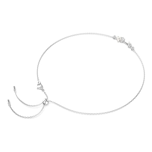 Swarovski Collana Constella, Crystal Pearl, Tagli Round, Bianca, Placcato Rodio - 4