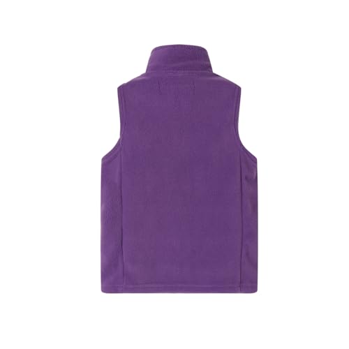 Image of Mud Kingdom Boys Girls Polar Fleece Vest Jacket Ligntweight Plain Vest Full Zipper Sleeveless