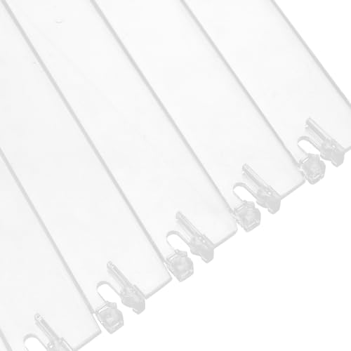 Separadores de estantes de plástico transparente minkissy de 4 piezas 4