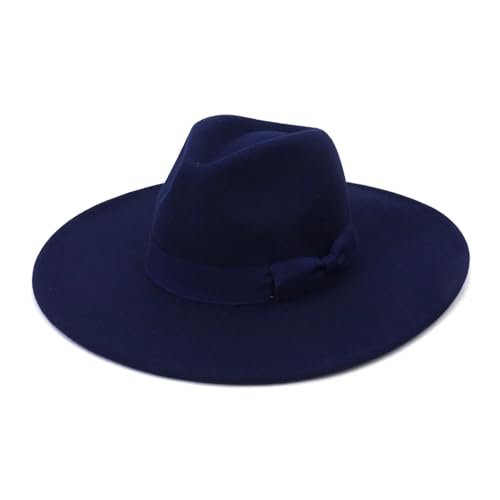 Fedora chapeau automne en feutre de qualité supérieure avec une coupe jazz haut-de-forme mixte