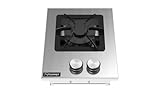 Cooktop a Gás 1 Boca Duplo de Embutir Industrial Inox Grelha 20x20