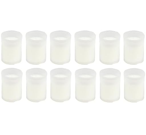 Paquete de 12 Velones pequeños Litúrgicos Blancos de Parafina - 6.5x5 cm, 24 Horas de Duración, Mecha de Algodón Puro, Sin Perfume, con Envase Protector | Ya disponible en tu tienda friki favorita! En mundofriki.es! Paquete de 12 Velones pequeños Litúrgicos Blancos de Parafina - 6.5x5 cm, 24 Horas de Duración, Mecha de Algodón Puro, Sin Perfume, con Envase Protector | Ya disponible en tu tienda friki favorita! En mundofriki.es!