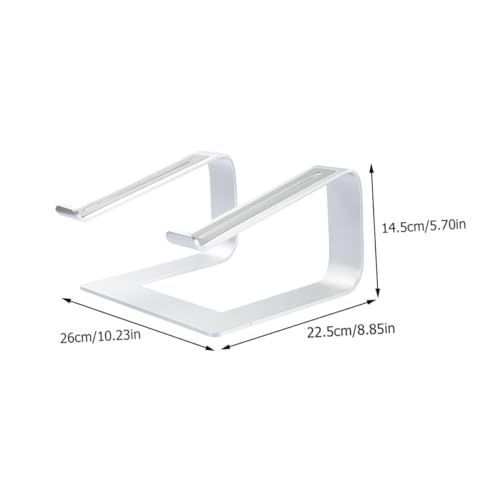 Soporte para laptop de aleación de aluminio ajustable plateado miniatura 2