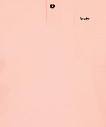 Image of INKKR Plus Size Men's Solid Polo Neck Full Sleeve T-Shirts