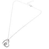 Garneck Collar de Unicornio para Mujer Colgante de Corazón y Detalles de Gemas de Imitación, Joyería Cadena Fina, Adecuado para Regalos de Cumpleaños y Eventos Obsequios