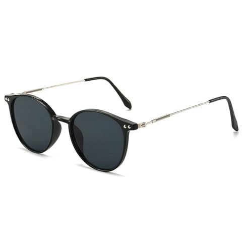 helena Trendy Round Sunglasses for Women Men 90s Retro Vintage Classic Fashion Round Frame Sun Glasses Black Shades2