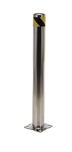 Vestil BOL-SS-42-4.5 Stainless Steel Pipe Safety Bollard 42 In. x 4-1/2 In. Silver