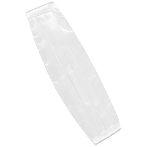 GAROZATION Faja para el Novio en Blanco, Faja de Esmoquin con Material de Tela y Hierro, Soporte Lumbar y Ajuste Cómodo para Eventos Formales y Uso Diario