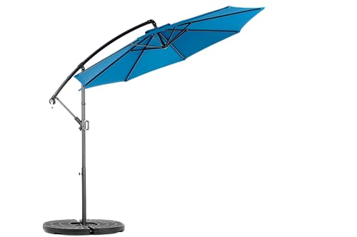 Gecheer Patio Umbrella 3m, UV Protection, Easy Tilt & Lift, Durable Steel Frame, Year-Round Use - Spanish Translation