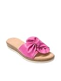 Afibel - Mules Vegan Largeur Confort Compensées Chaussures Rose Polyester