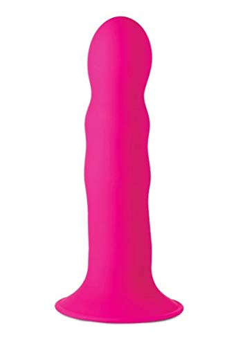 Dildo rose ondulé Squeeze-It Pincez-It pour stimulation
