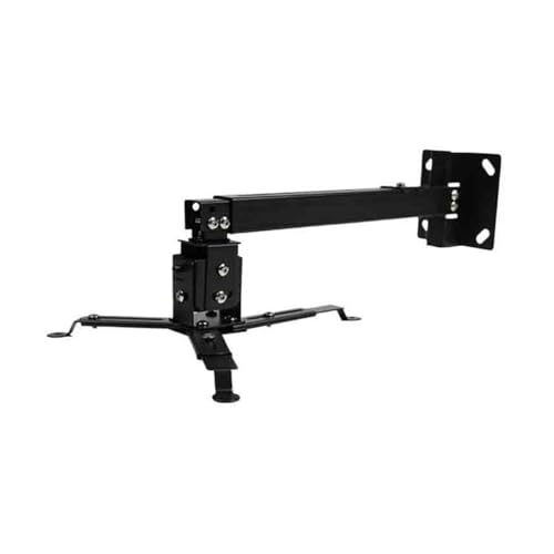Support mural et plafond pour projecteur LED DLP avec tige télescopique noire de 43 à 65cm