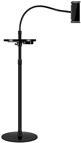 Schwarzes Aluminiumlegierung Ipad Aufnahmeständer Höhe einstellbar 135-175 cm / 53,1-68,9 Zoll Stativ Tablet für Ipad Ipad Mini und andere