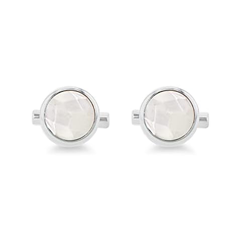Tuscany Silver Sterling Silver Cufflinks with Mother of Pearl Cover